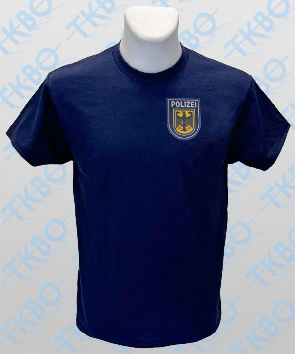 T-Shirt mit Brustdruck "Abzeichen Bundespolizei"